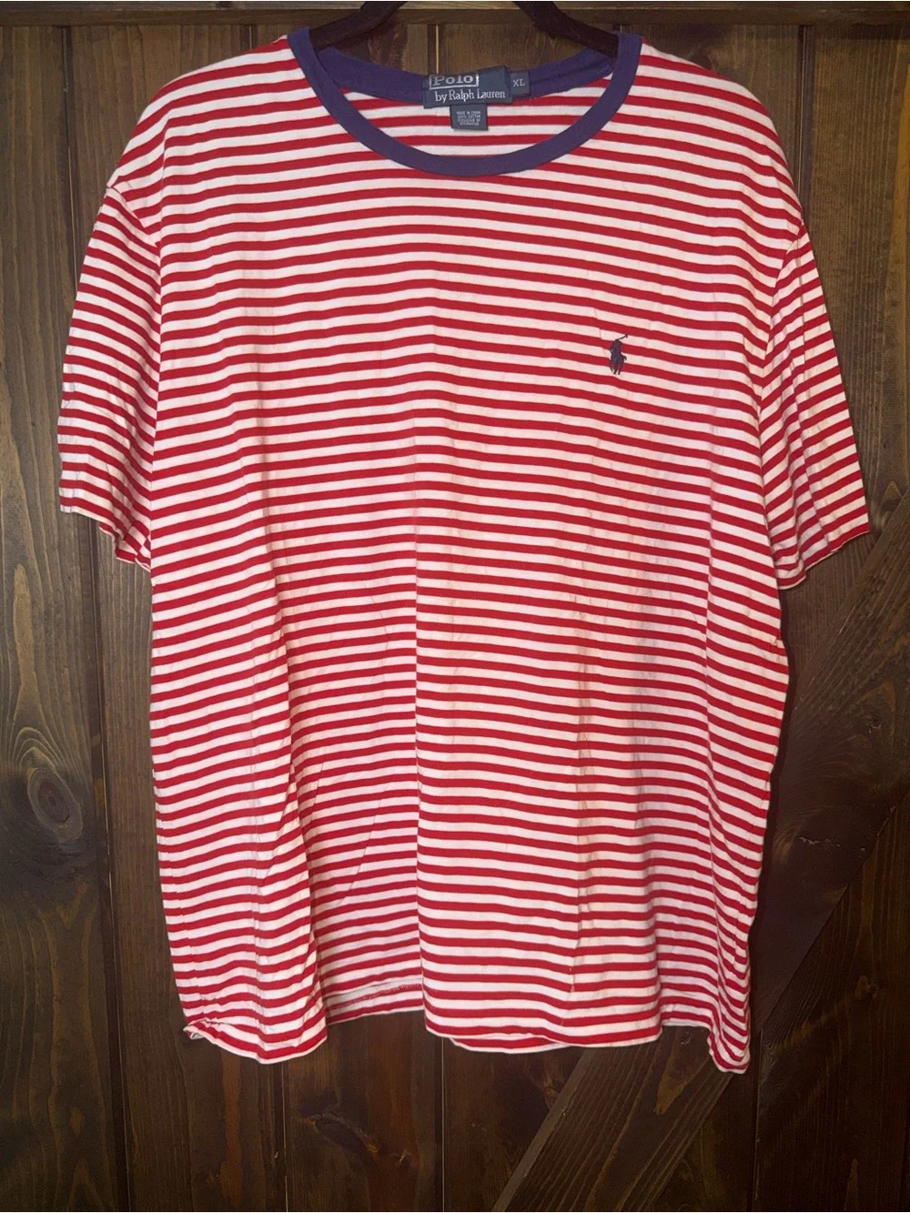 Vintage Polo Ralph Lauren Striped T Shirt Y2K Nautical Preppy Americana Sz XL